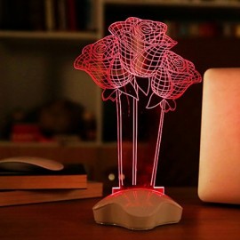 25*10.5*10 5 CM 220V 130CM USB Linie Die Transparent Acryl 3 D Luminous Glow Platten rose Schreibtisch Lampe Licht Led