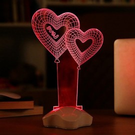 25*10*10CM Transparent Acryl 3 D Luminous Glow Platten Schreibtisch Lampe Licht Led